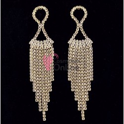 Cercei pentru dama moderni EARR21 Aurii Set de 1 pereche cu strasuri